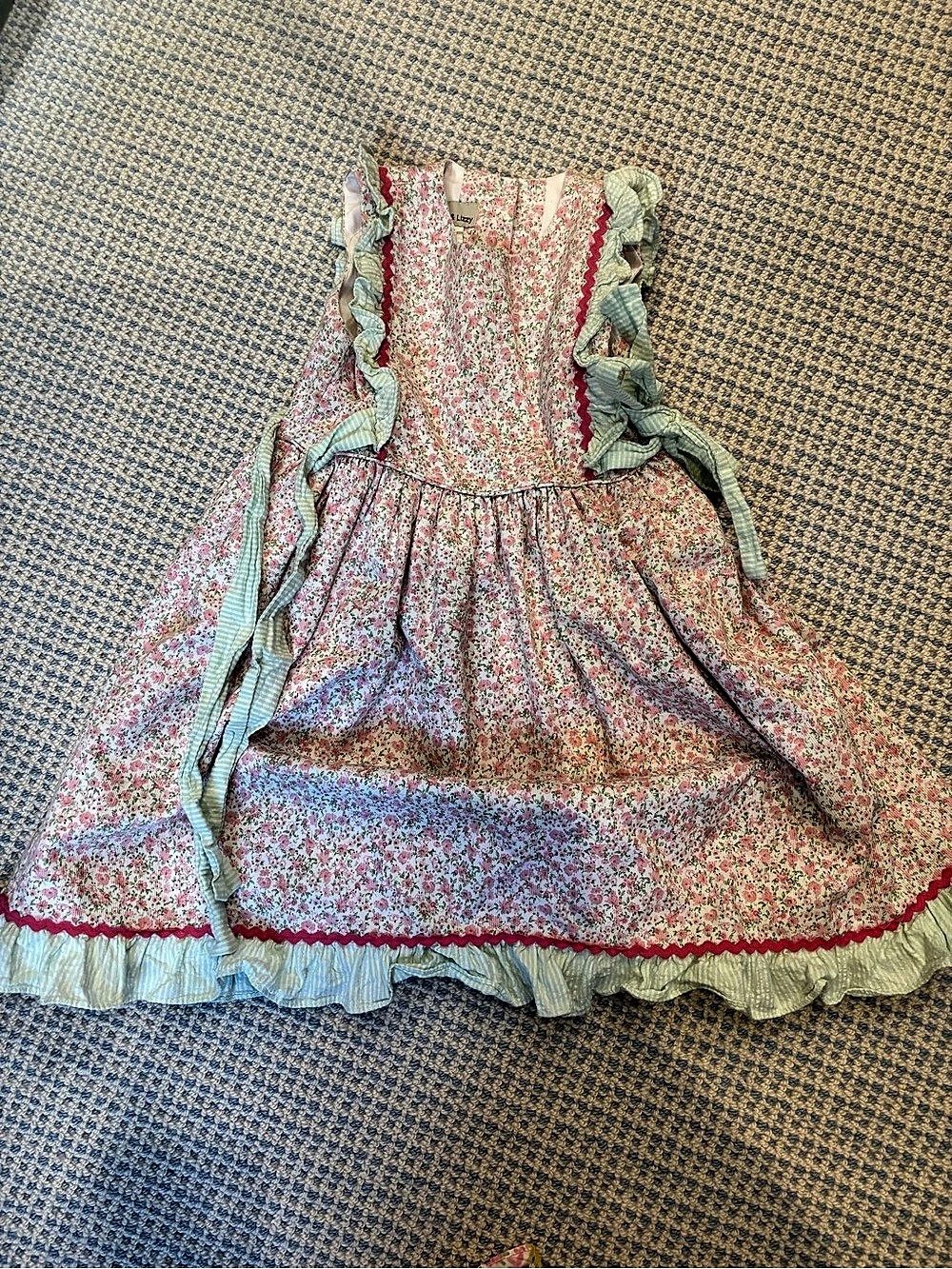 Marco & Lizzy Girls Floral Dress Pink & Green Size 5